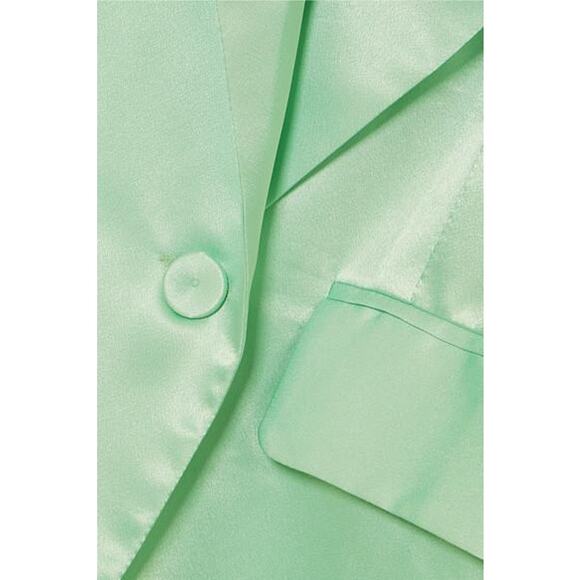 THE FRANKIE SHOP Karen Satin Mint Double Breasted Blazer US XS - Picture 5 of 12